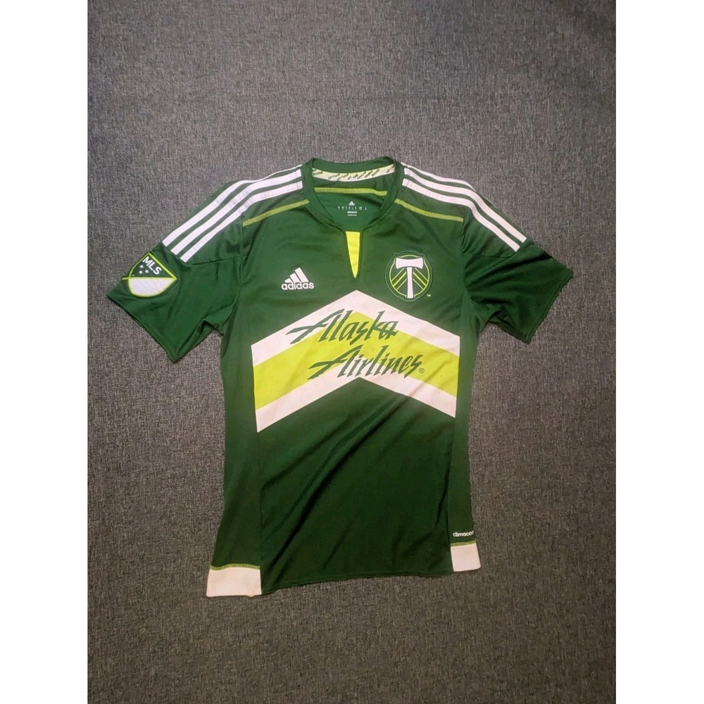 Portland Timbers Adidas Climacool Men's Jersey Shirt Size Small Green Sports Tee